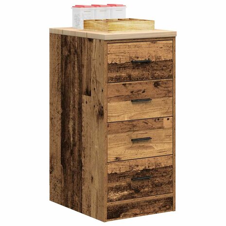 Garagekast 40x51x85 cm massief grenenhout oud hout 4