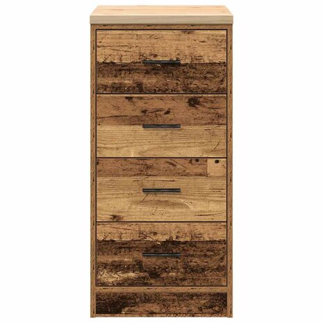 Garagekast 40x51x85 cm massief grenenhout oud hout 6