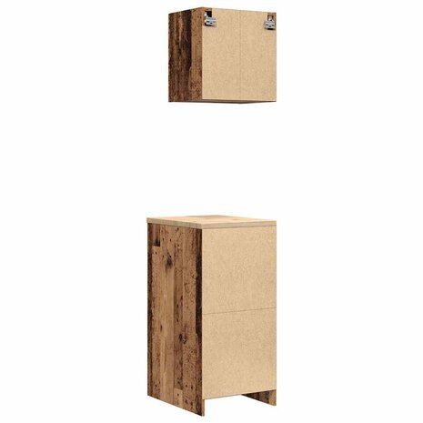 Garagekasten 2 st bewerkt hout oud hout 8