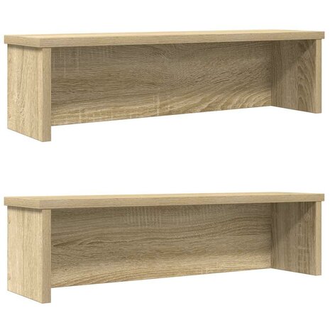 Keukenrekken stapelbaar 2 st 50x15x16 cm sonoma eikenkleurig 1