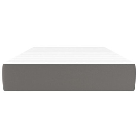 Pocketveringmatras medium 90x190x20 cm kunstleer grijs 3