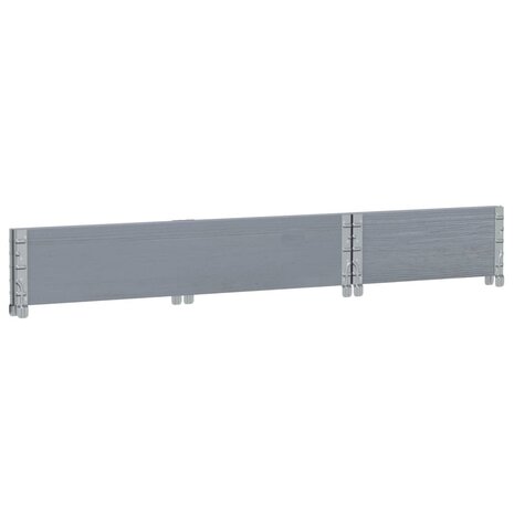 Palletopzetrand 100x50 cm massief grenenhout grijs 6