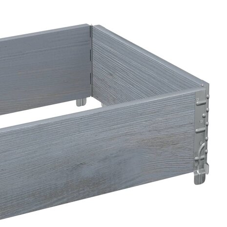 Palletopzetrand 100x50 cm massief grenenhout grijs 7