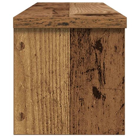 Keukenrek stapelbaar 50x15x16 cm bewerkt hout oud houtkleurig 4