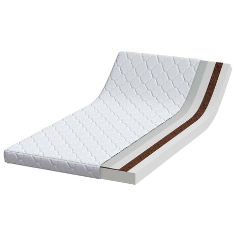 Matras Wit 100 x 200 cm Jacquard stof 3