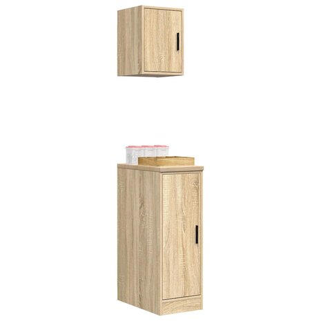 Garagekasten 2 st Spaanplaat Sonoma eikenkleurig 4