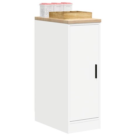 Garagekast 30x51x85 cm massief grenenhout wit 1