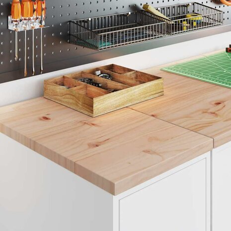 Garagekast 30x51x85 cm massief grenenhout wit 4
