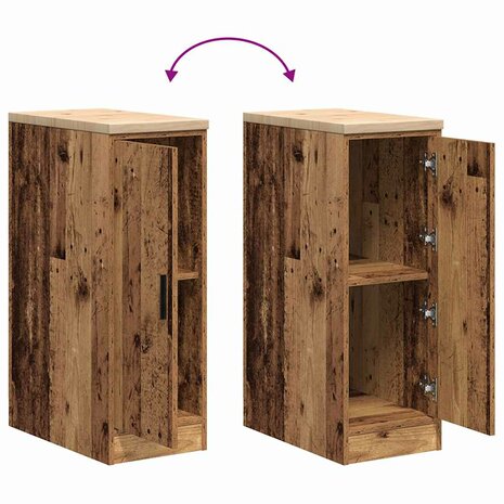 Garagekast 30x51x85 cm massief grenenhout oud hout 9