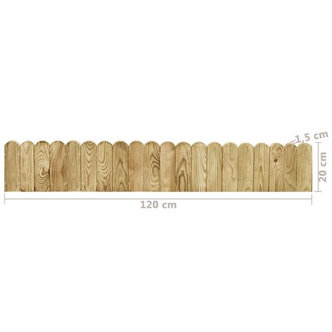 Gazonrand 120 cm ge&iuml;mpregneerd grenenhout groen 5