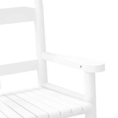 Schommelstoel voor kinderen massief populierenhout wit 7