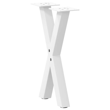 Salontafelpoten 2 st X-vormig 38x(42-43) cm staal wit 4