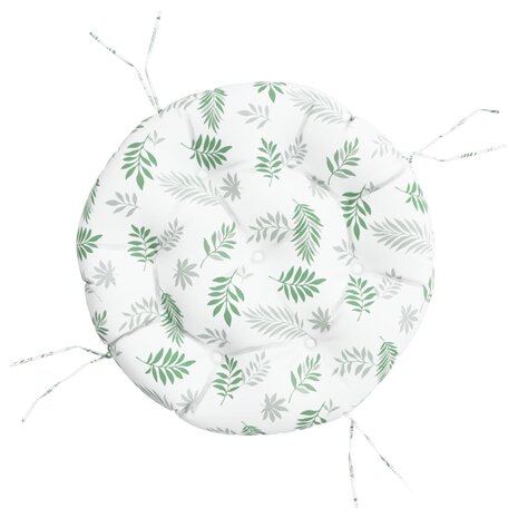Zitkussen rond bladpatroon &Oslash; 60x11 cm oxford stof 2