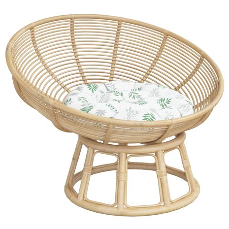 Zitkussen rond bladpatroon &Oslash; 60x11 cm oxford stof 3