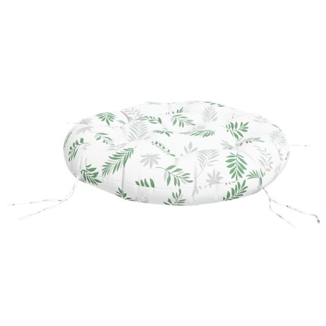 Zitkussen rond bladpatroon &Oslash; 60x11 cm oxford stof 4