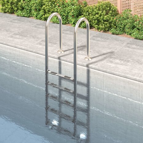 Zwembadladder 54x38x211 cm 304 roestvrij staal 1
