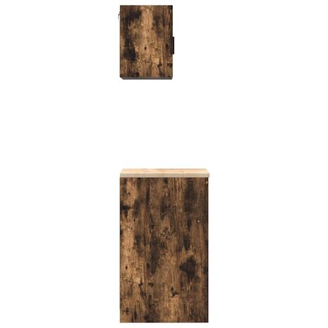 Garagekasten 2 st Spaanplaat gerookt eiken 9
