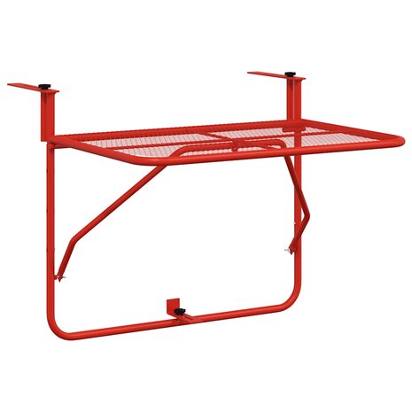 Balkontafel 60x40 cm staal rood 2