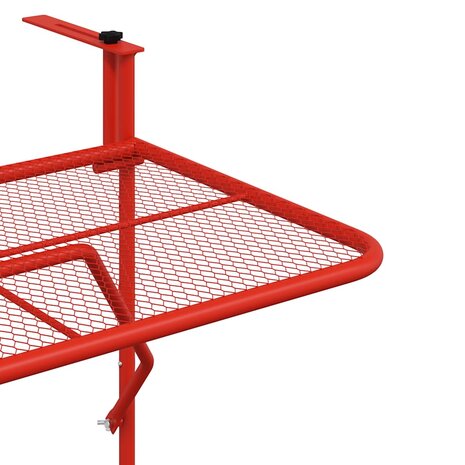 Balkontafel 60x40 cm staal rood 9