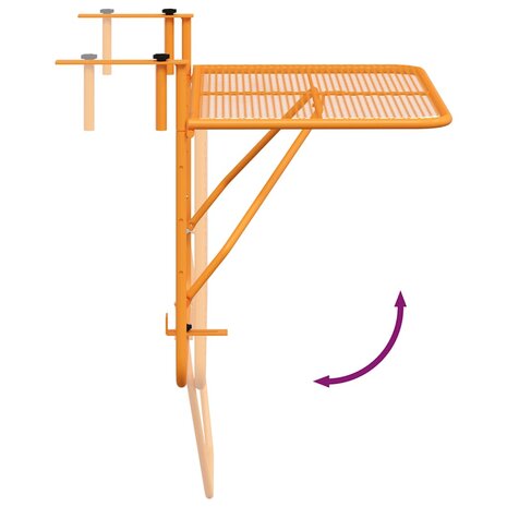 Balkontafel 60x40 cm staal geel 9