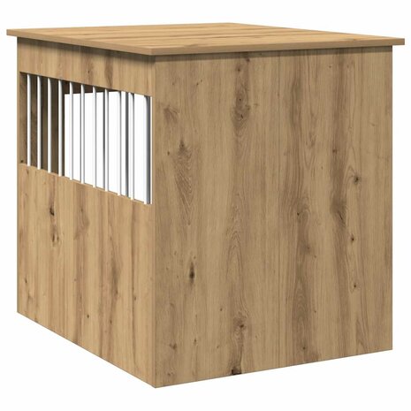 Hondenbench 64,5x80x71 cm bewerkt hout artisanaal eikenkleur 7