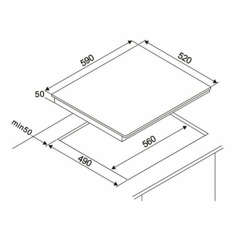 Vitrokeramische kookplaat Oceanic OCEANIC 6