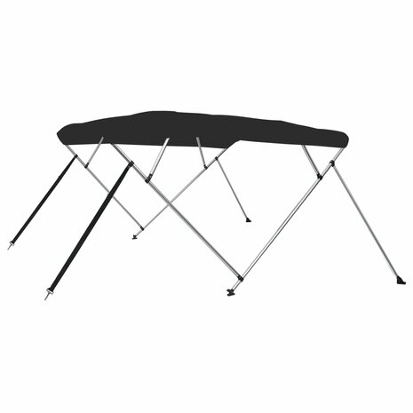 Biminitop 4 bogen 243x210x137 cm zwart 2