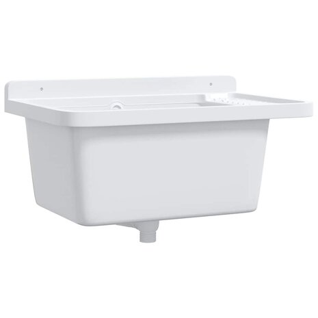Spoelbak wandgemonteerd 60x40x28 cm hars wit 2
