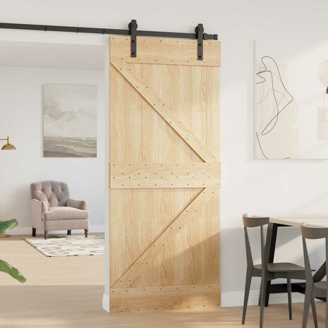 Deur NARVIK Naturel 90 x 210 cm Massief Grenenhout 3