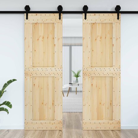 Deur NARVIK Naturel 70 x 210 cm Massief Grenenhout 3