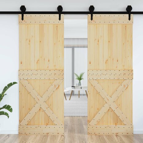 Deur NARVIK Naturel 85 x 210 cm Massief Grenenhout 3