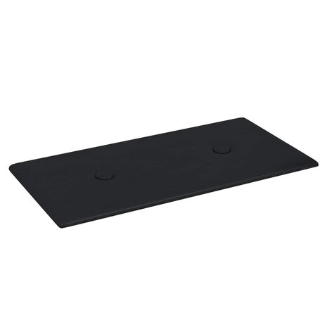 Wandhoofdbord 12 pcs Zwart 30 x 15 cm Nep Leer 4