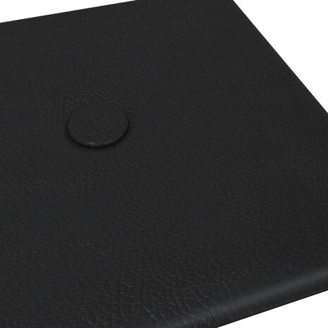 Wandhoofdbord 12 pcs Zwart 30 x 15 cm Nep Leer 5