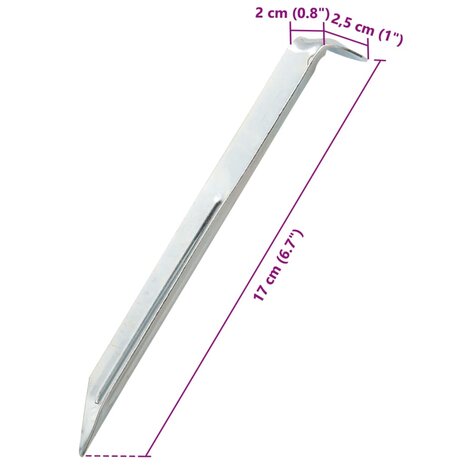 Tentharingen 24 st &Oslash;20 mm 17 cm gegalvaniseerd staal 7