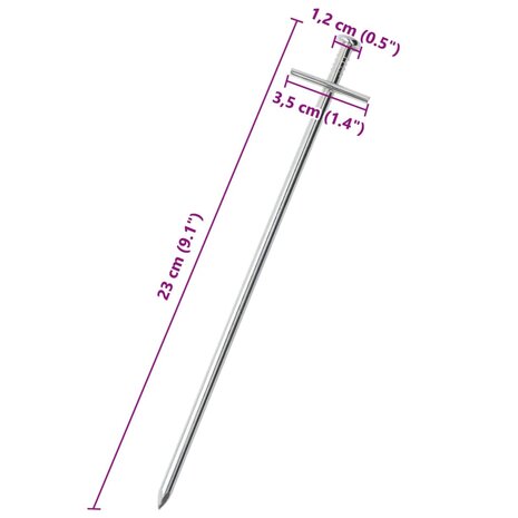 Tentharingen 24 st &Oslash;6 mm 23 cm gegalvaniseerd staal 5