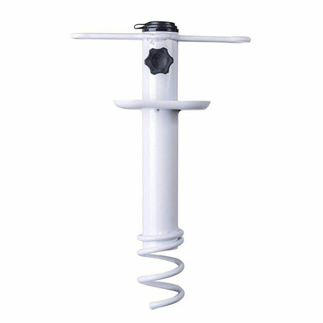 Marbueno Parasol Suction Staal Wit 35,5x15x6 cm Strand en Tuin 10506 1