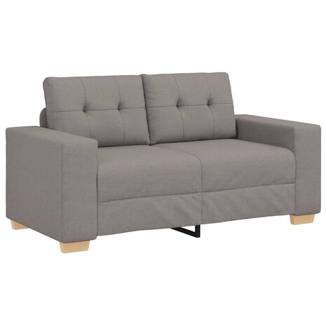 Loveseat Bank Taupe 160x77x82 cm Stof 2