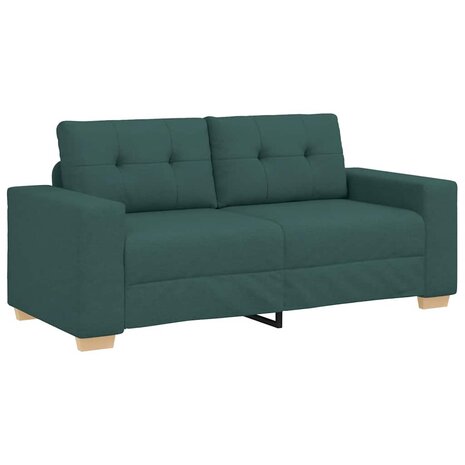 Loveseat Bank Donkergroen 180x77x82 cm Stof 2