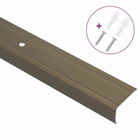 Trapprofielen 30 pcs Bruin 67 x 3 x 2 cm Aluminium 3