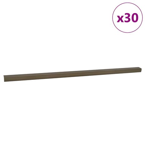 Trapprofielen 30 pcs Bruin 67 x 3 x 2 cm Aluminium 2