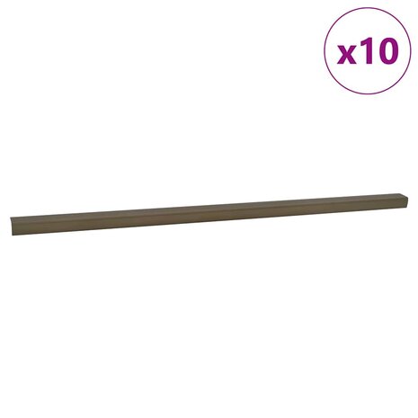Trapprofielen 10 pcs Bruin 67 x 3 x 2 cm Aluminium 3