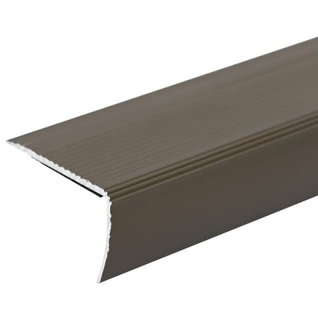 Trapprofielen 10 pcs Bruin 67 x 3 x 2 cm Aluminium 7