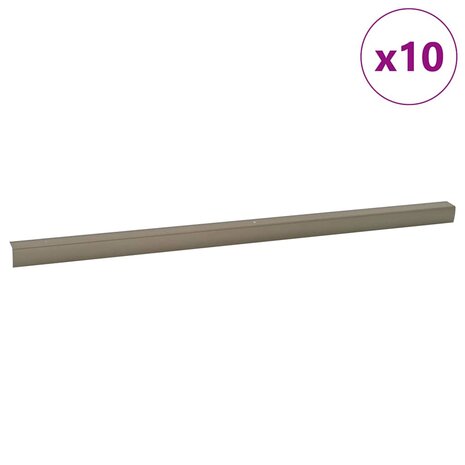 Trapprofielen 10 pcs champagne 67 x 3 x 2 cm Aluminium 2