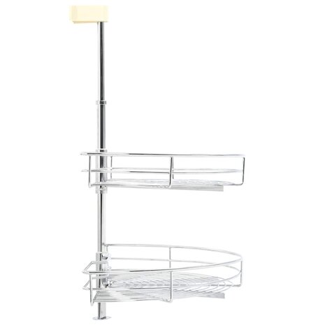 Draadmand keuken 2-laags 180 graden 75x38x80 cm zilverkleurig 6