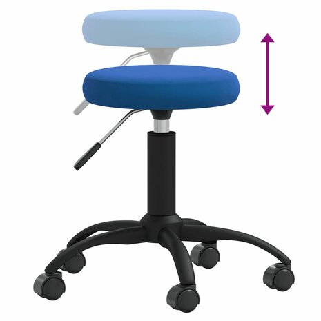 Massagekruk fluweel blauw 4