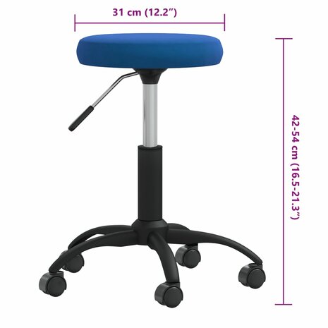 Massagekruk fluweel blauw 6
