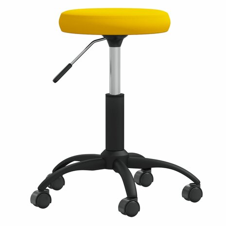Massagekruk fluweel mosterdgeel 1