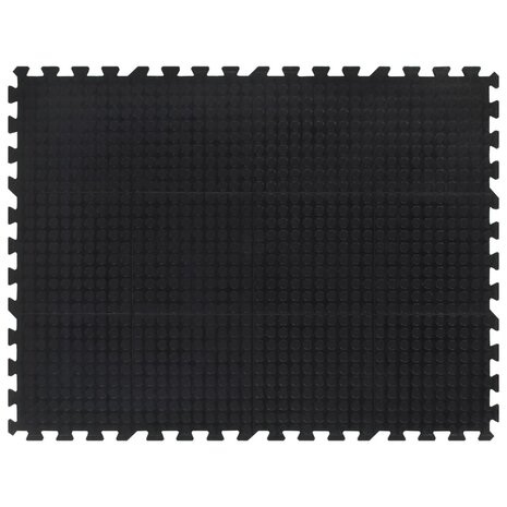 Rubbertegel 12 mm 90x120 cm zwart 1