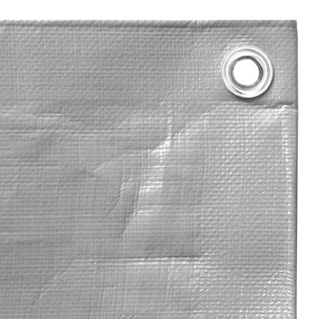 Dekzeil 260 g/m&sup2; 3x3 m HDPE grijs 4