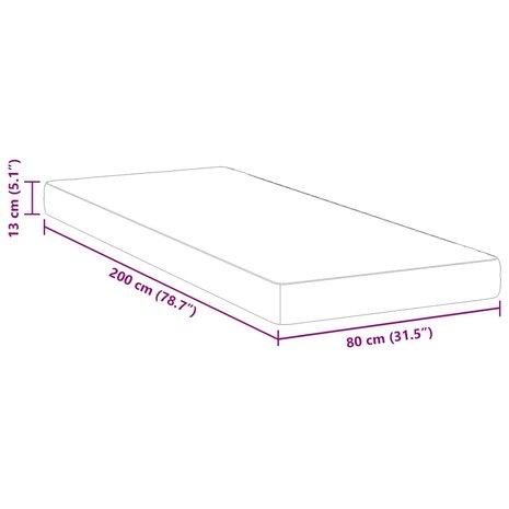 Matras Wit 80 x 200 cm Jacquard stof 11